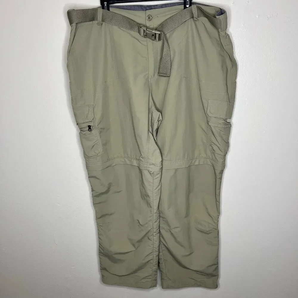 Cabela's Convertible Cargo Pants 44 Mens Belted Hiking Gorpcore Outdoor Fishing